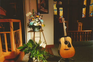 Guitar and flowers