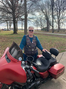 Lisa and her bike